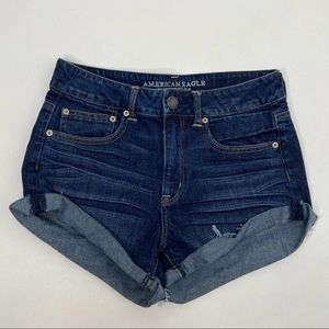 American Eagle Stretch Cuffed Short Shorts
